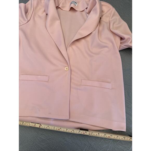 Alfred Dunner 2-Piece Skirt Suit Set Pink Large 18 Formal Workwear Corpcore - Picture 8 of 16